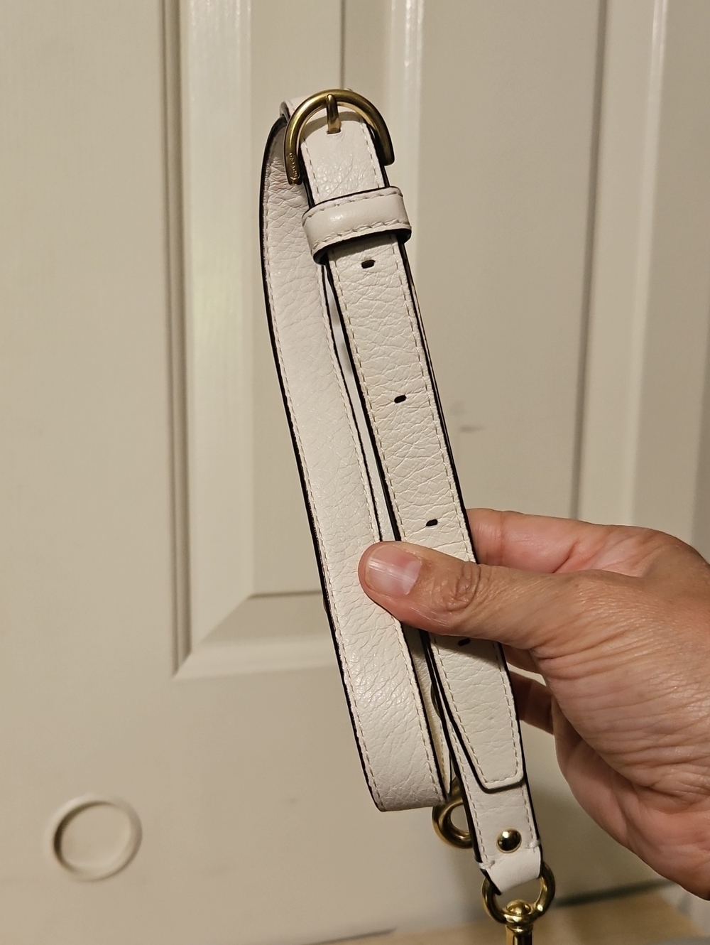 Coach EUC Replacement White Leather Crossbody Strap